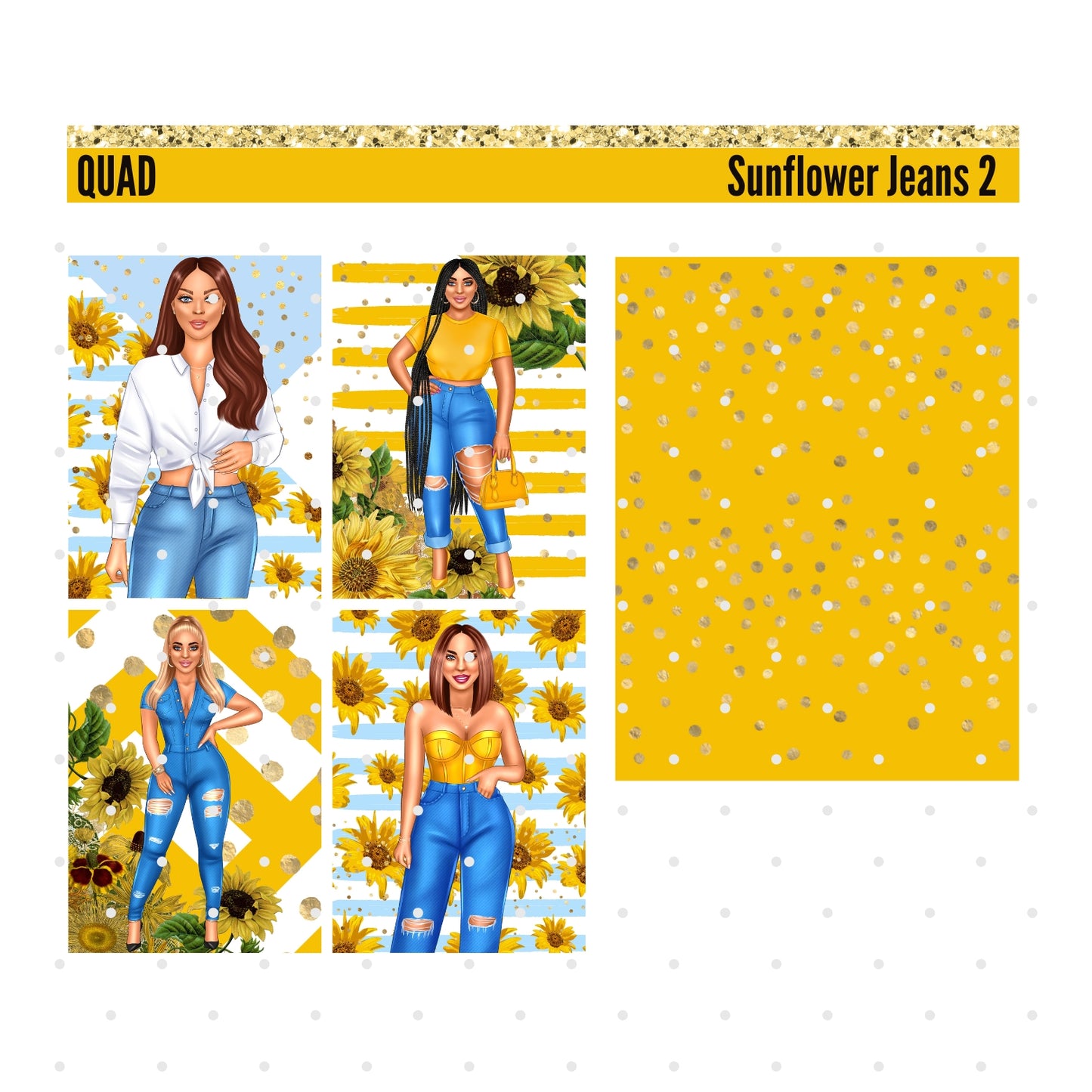 Quad. Sunflower Jeans 2 Light