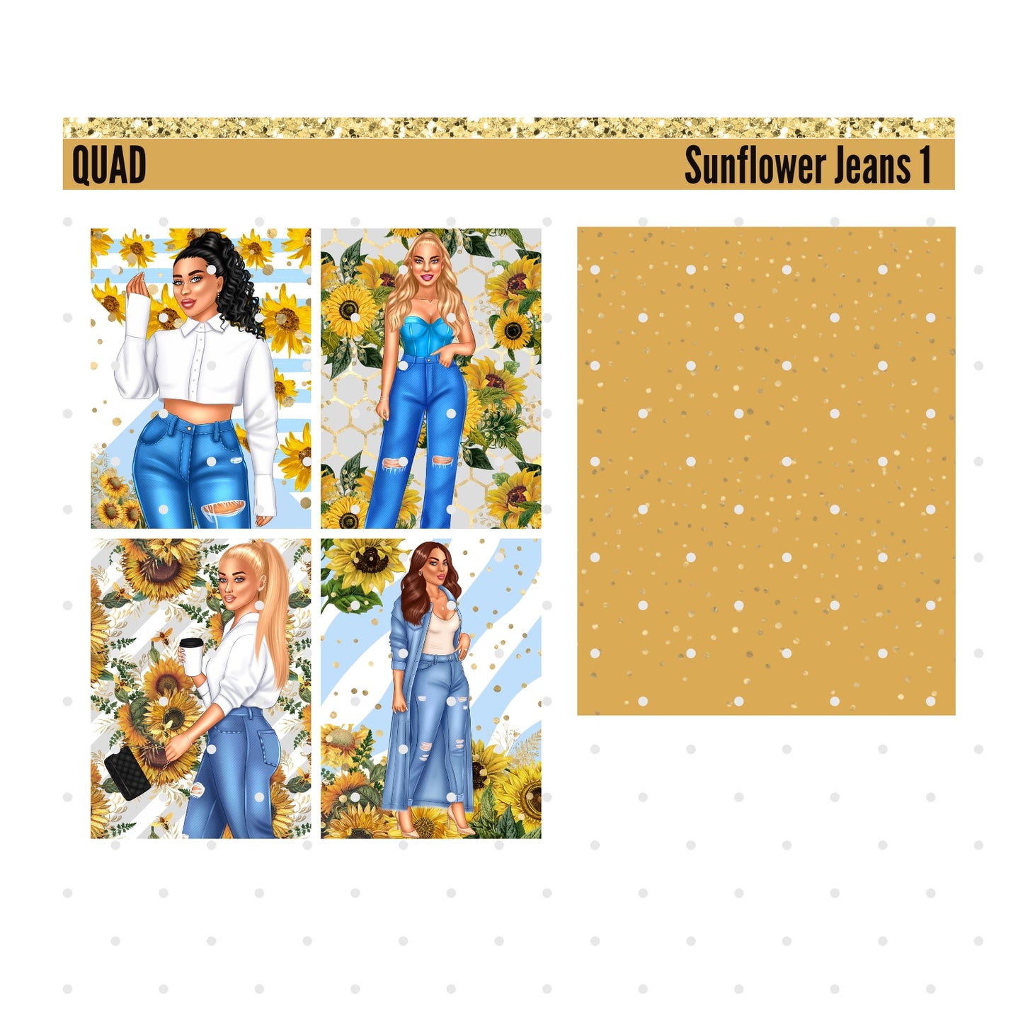 Quad. Sunflower Jeans 1 Light