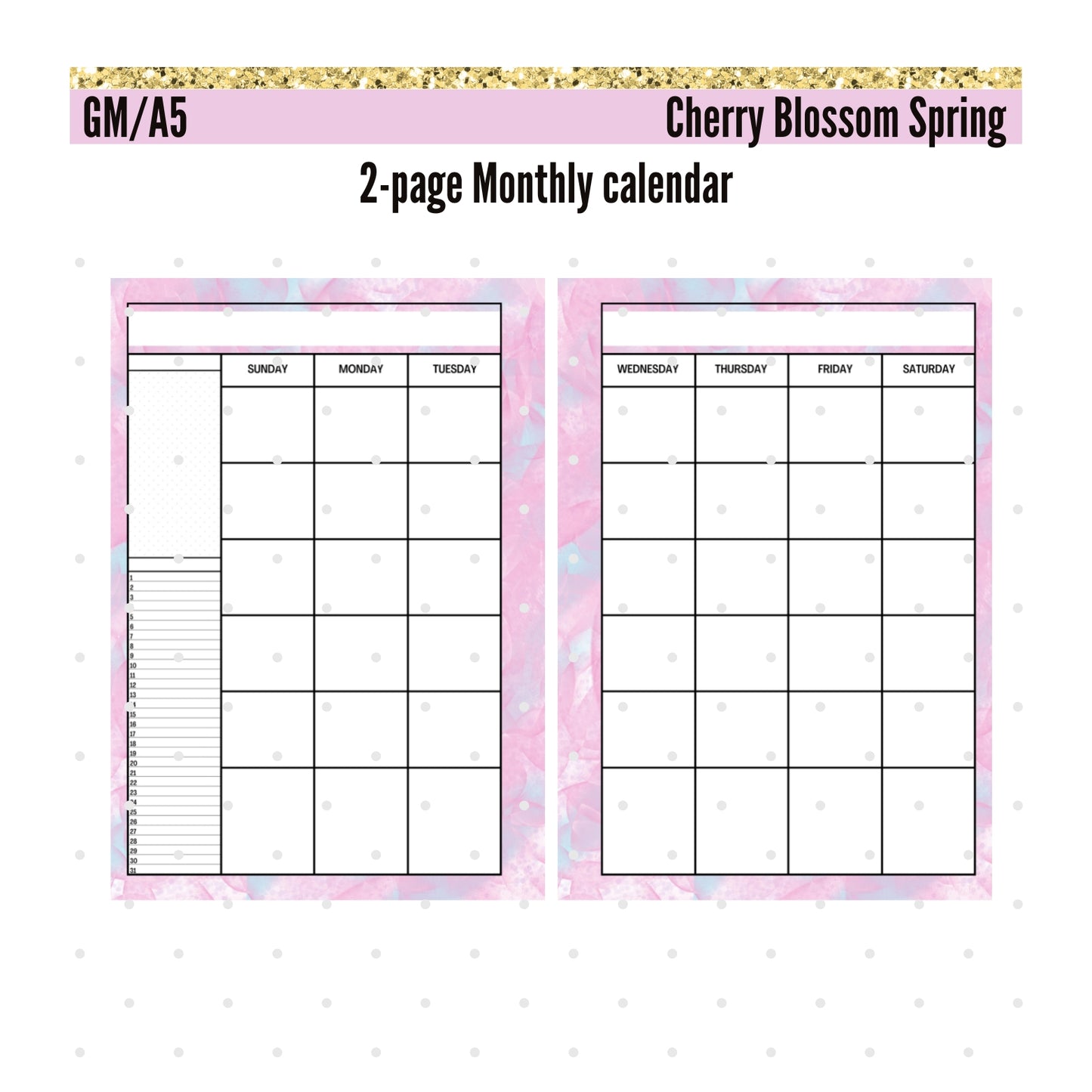 Monthly Deco. Cherry Blossom Spring