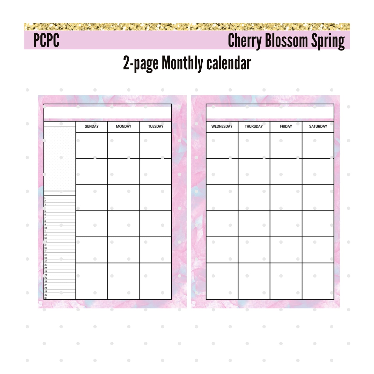 Monthly Deco.  Cherry Blossom Spring