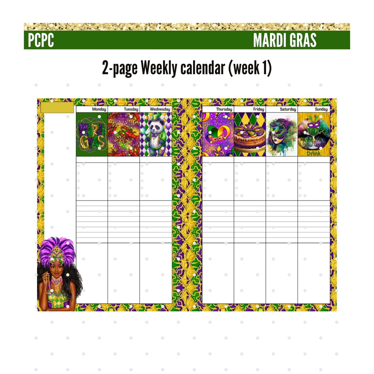 Monthly Deco.  Mardi Gras