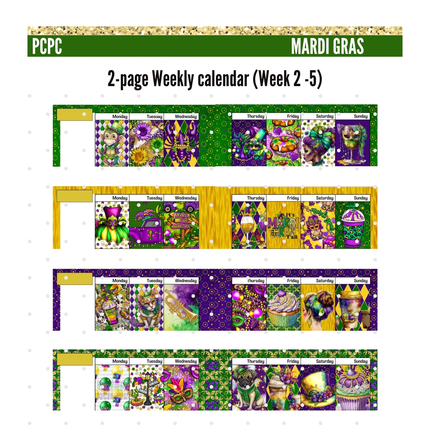 Monthly Deco.  Mardi Gras