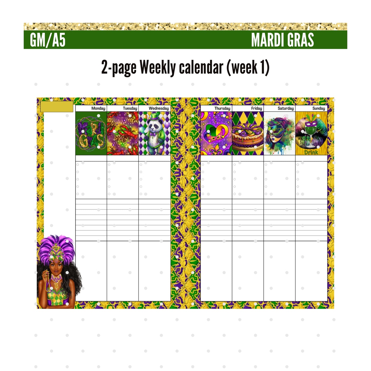 Monthly Deco.  Mardi Gras