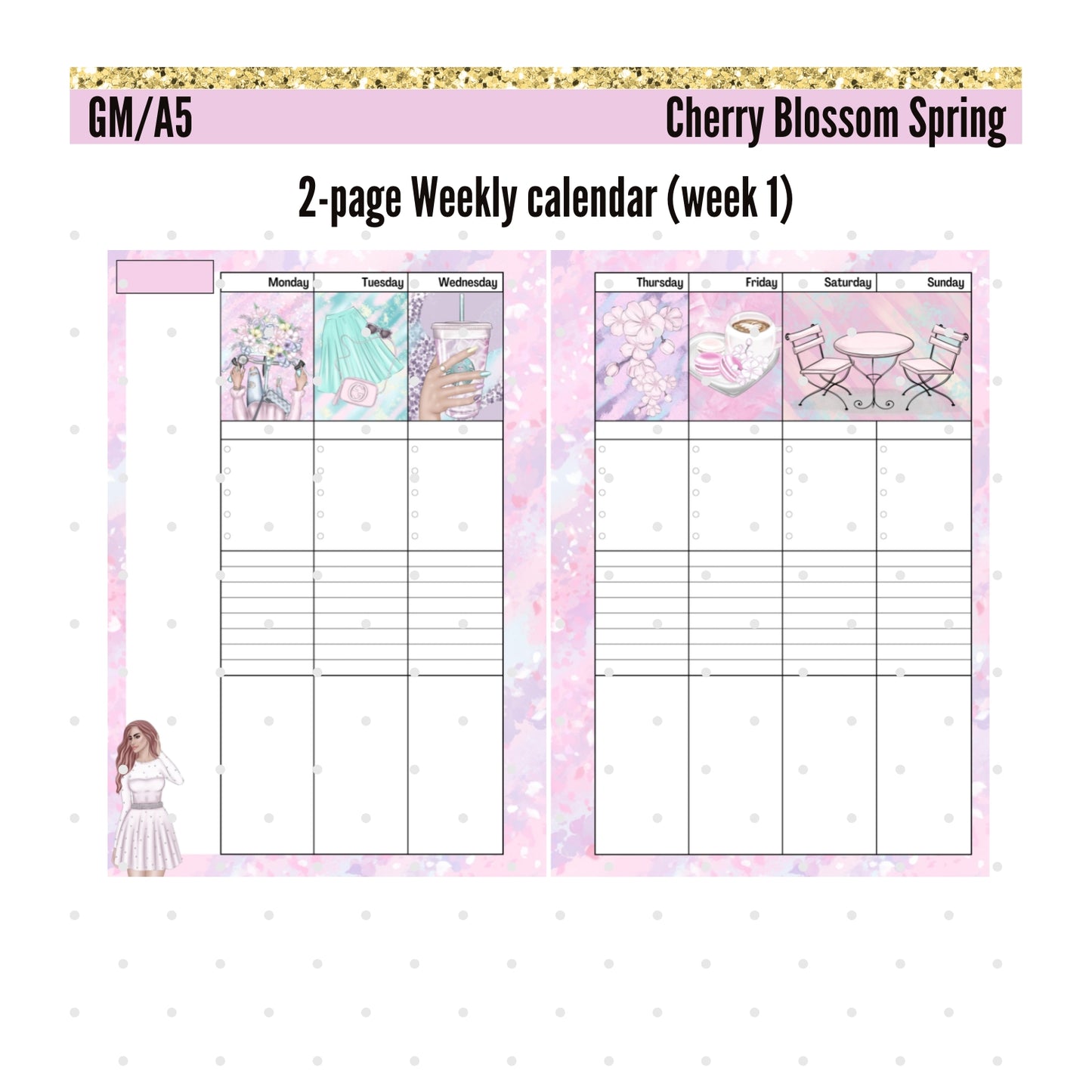 Monthly Deco. Cherry Blossom Spring