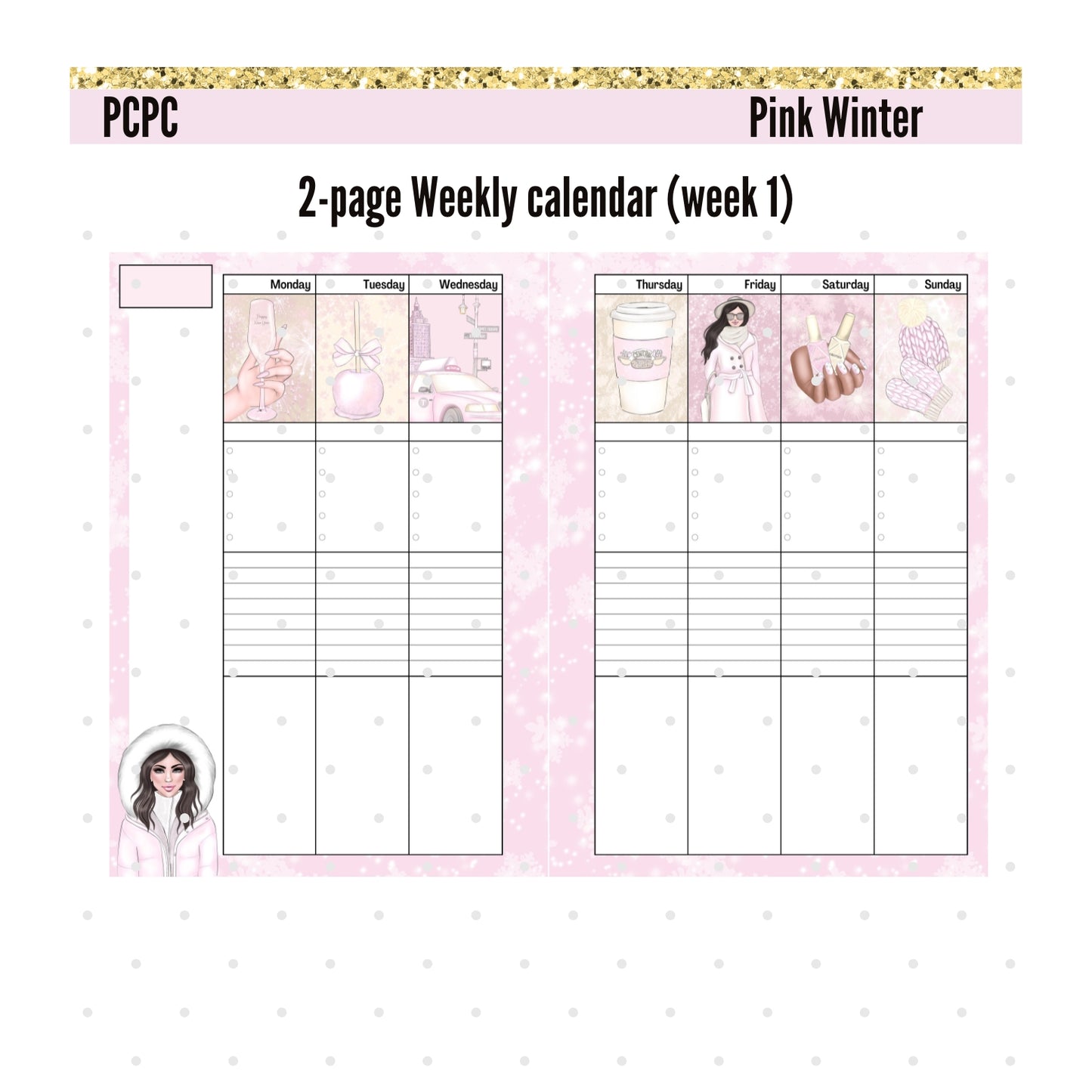 Monthly Deco. Pink Winter