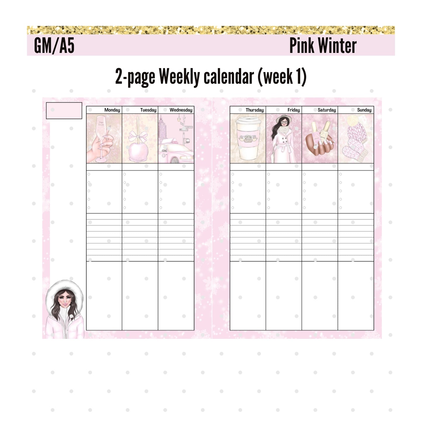 Monthly Deco. Pink Winter