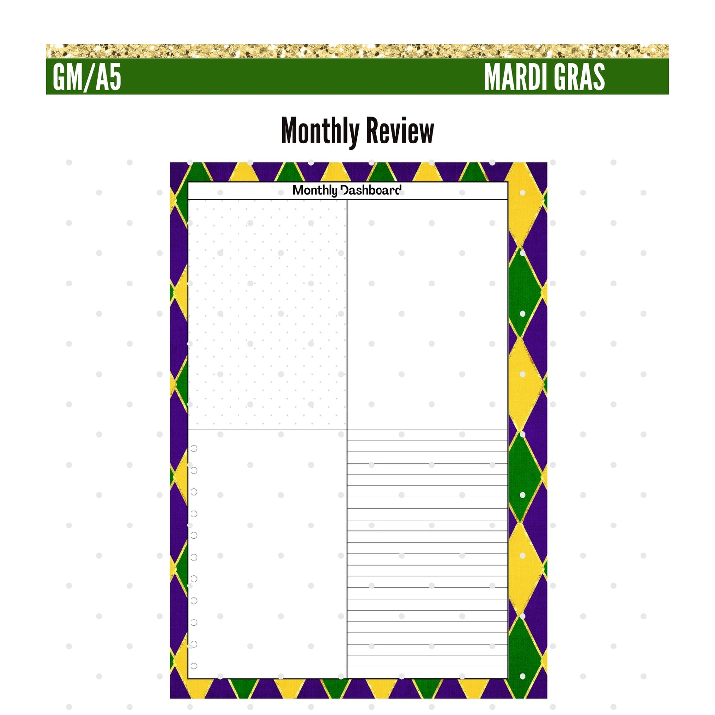 Monthly Deco.  Mardi Gras