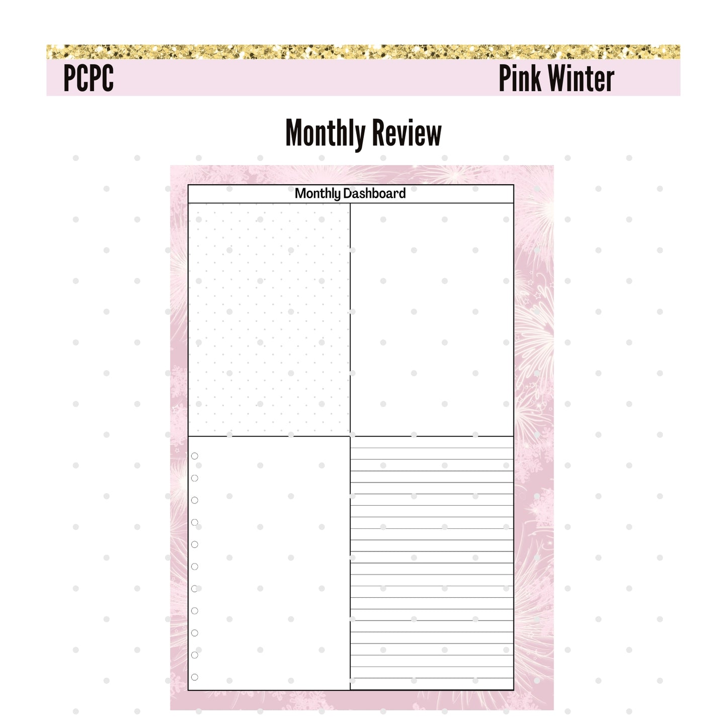 Monthly Deco. Pink Winter